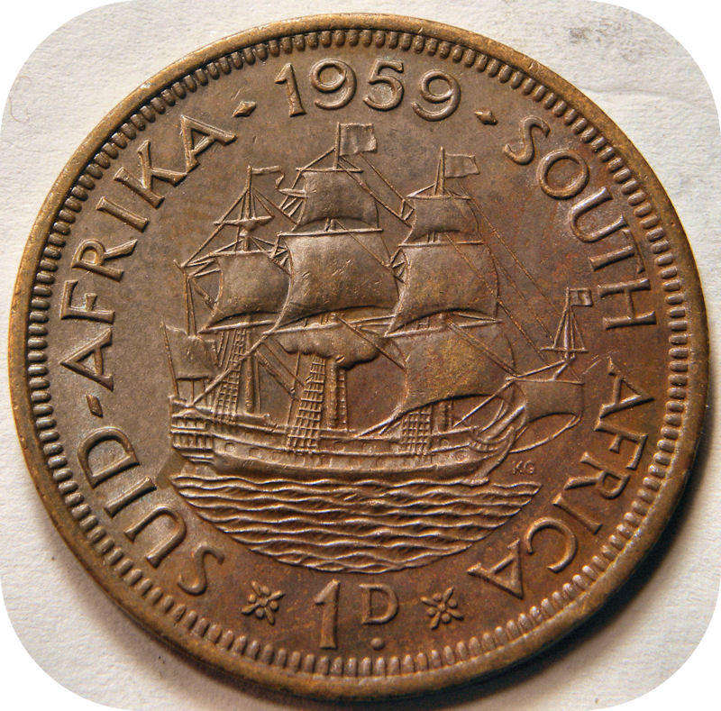 Top Graad SA Unie: 1959 Pennie 1d in A/UNC!!