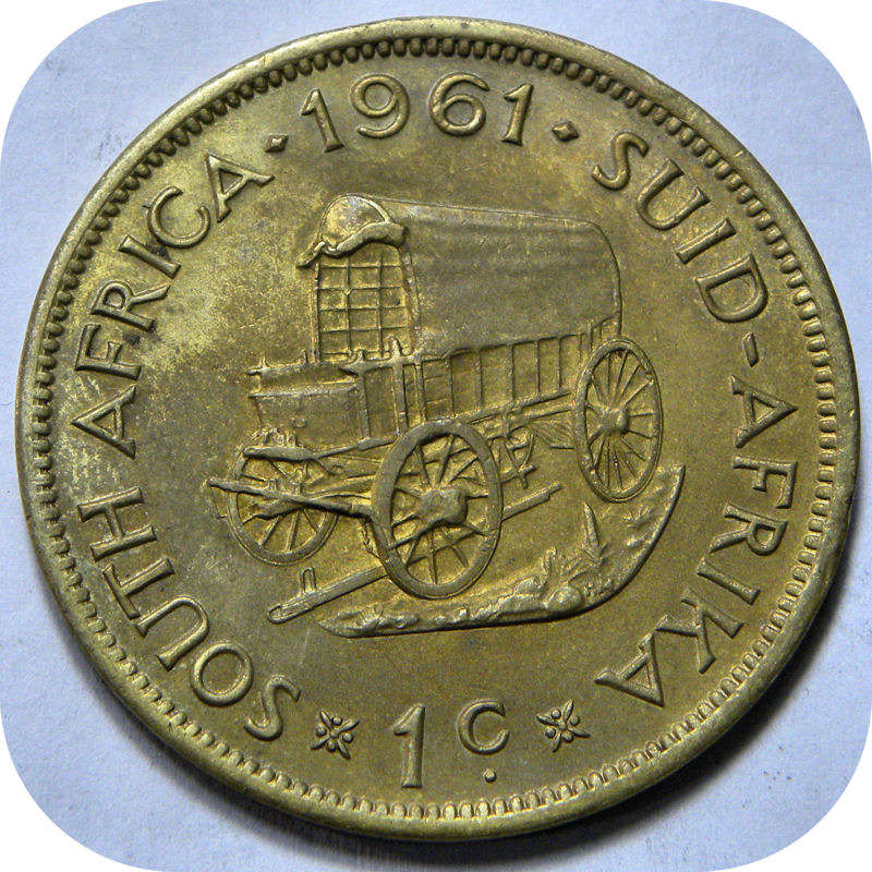 Bargain RSA: 1961 van Riebeeck 1c in EF below R30!