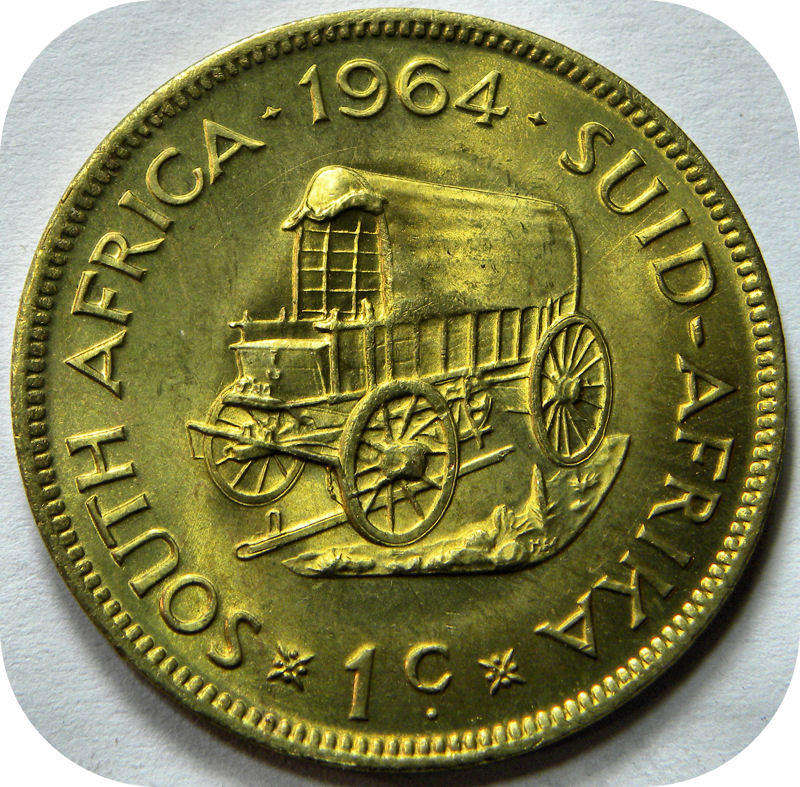  Top Grade RSA: 1964 van Riebeeck 1c in Brilliant UNC! 