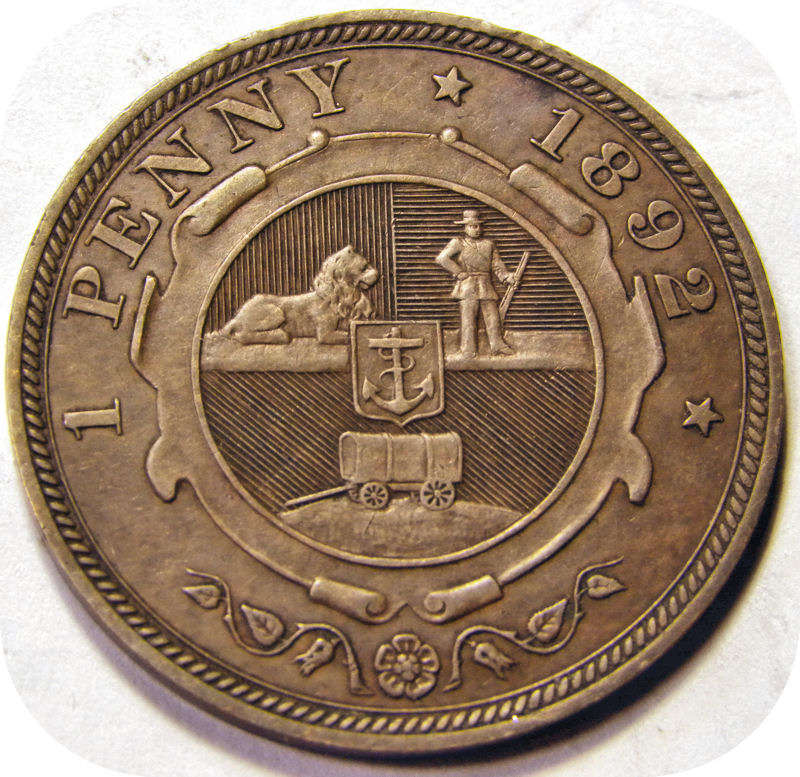 Top Grade ZARs:  1892 Penny 1d in UNC under R1300!