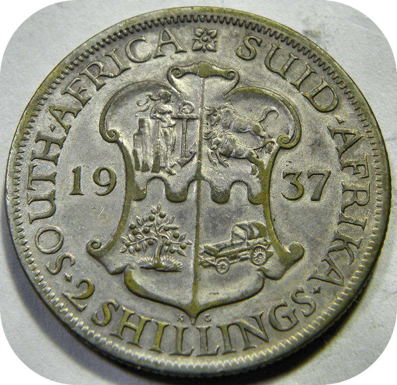 SA Union:  1937 2 Shillings in VF