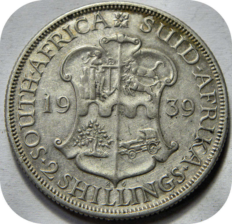 Bargain SA Union:  The RARE 1939 2/- Florin below R700!!