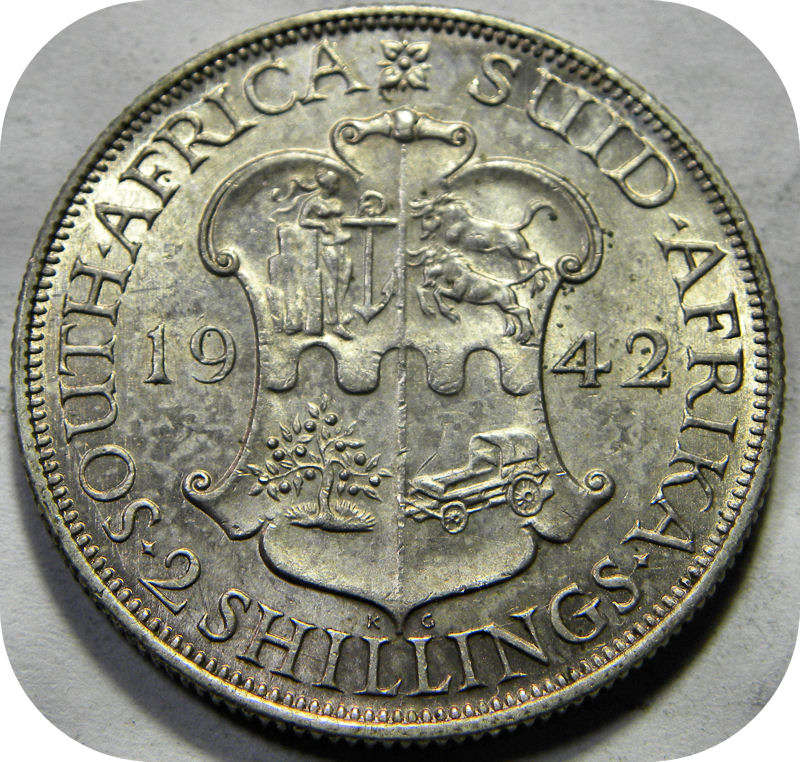 Top Grade SA Union:  1942 2 Shillings in Lustrous UNC!!
