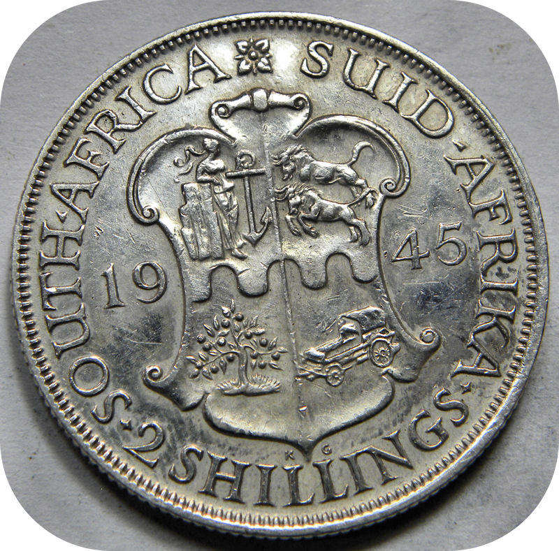 Bargain SA Union: 1945 2 Shilling below R500!!