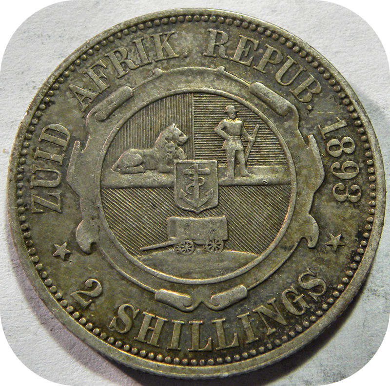 Bargain RARE ZARs:  1893 2 Shillings in VF below R2500!!!  Will grade respectably