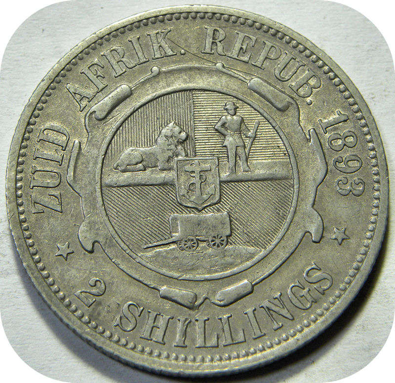 Bargain RARE ZARs:  1893 2 Shillings in VF below R2000!!!
