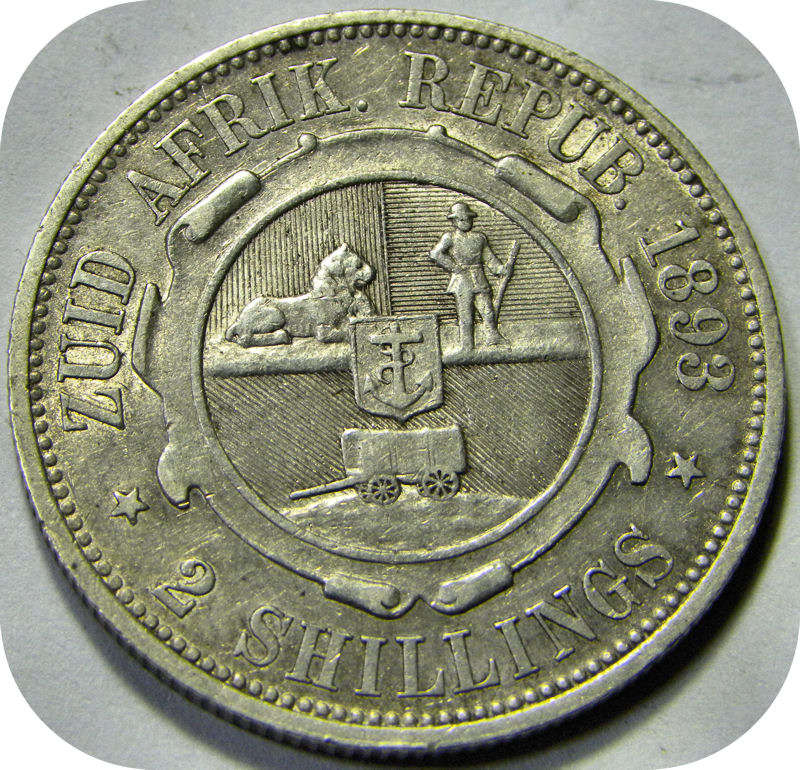 Top Grade RARE ZARs:  1893 2 Shillings in AEF!!!