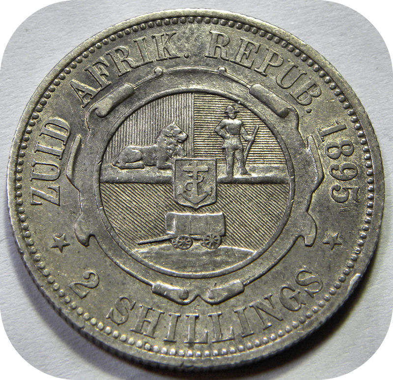 Bargain RARE ZARs:  1895 2 Shillings in AEF below R1000!!!