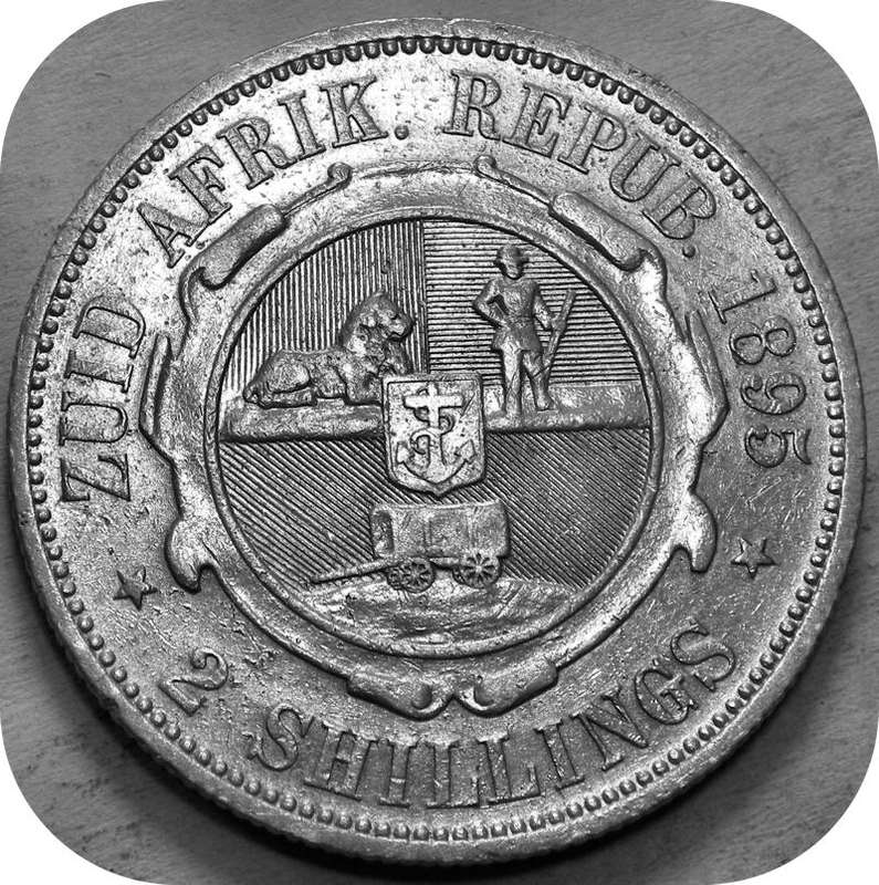 Top Grade RARE ZARs:  1895 2 Shillings in AEF!!!