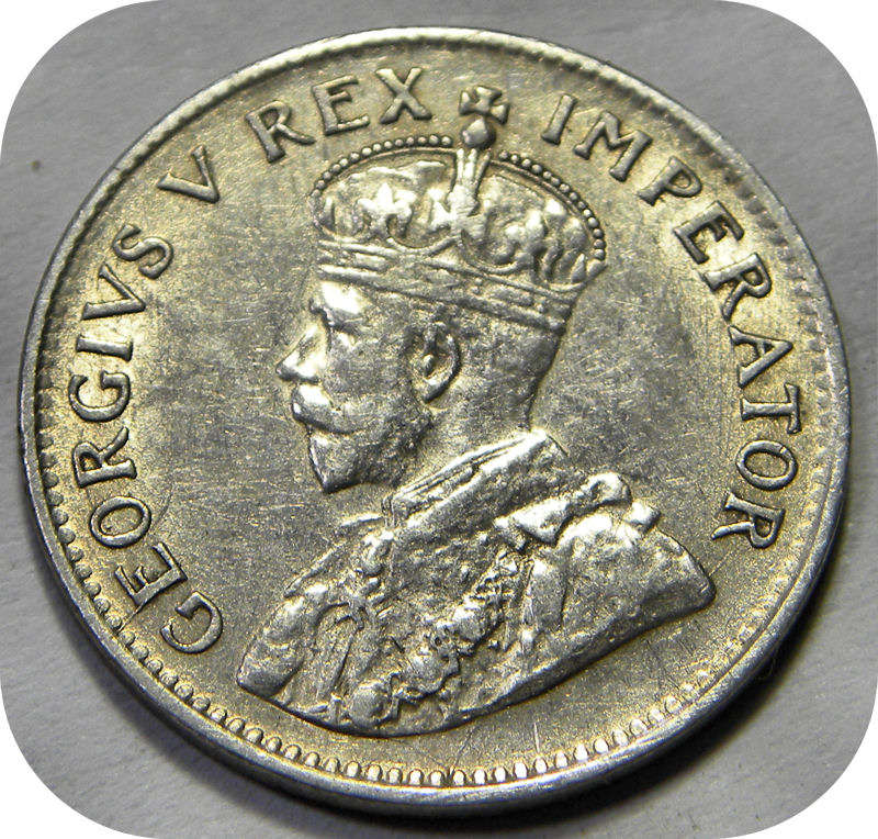 Bargain SA Union: 1935 tickey 3d in A/UNC below R300!!