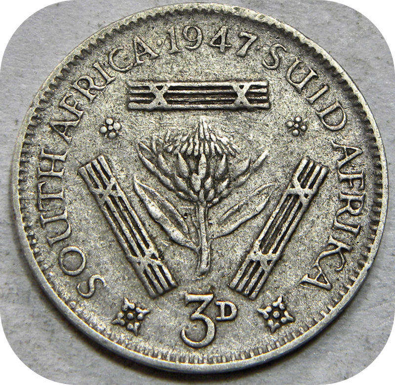 Bargain SA Union:  1945 No KG Tickey 3d below R30!
