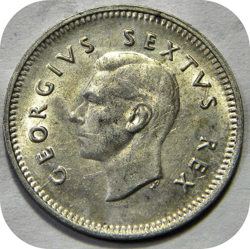 Top Grade SA Union: Lustrous 1952 tickey 3d in UNC!!