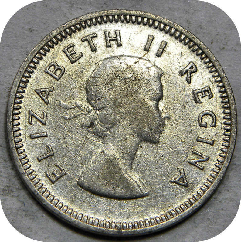 Bargain SA Union:  1956 Tickey 3d below R20!