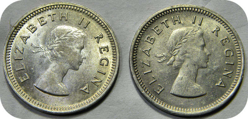 Top Grade SA Union: 1959 tickey 3d in UNC!!  Two specimens available!