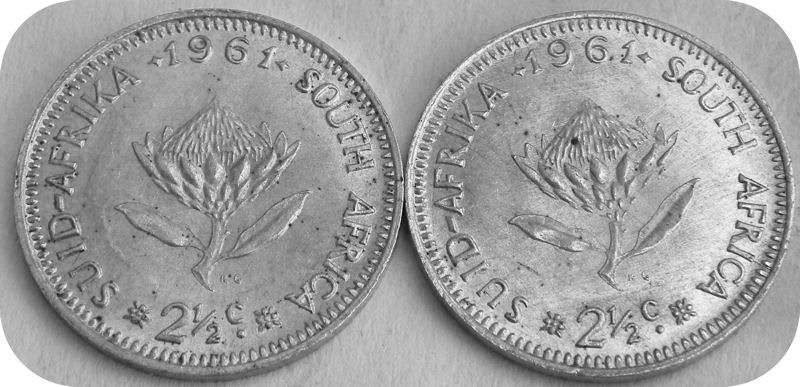 Top Grade RSA:  1961 2 ½c tickey in UNC!  Two specimens available!