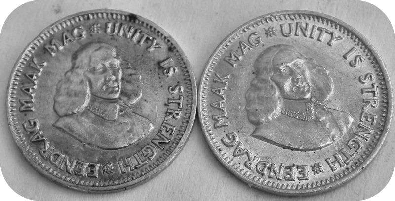 Bargain RSA:  1961 2 ½c tickey in EF!  Two specimens available!