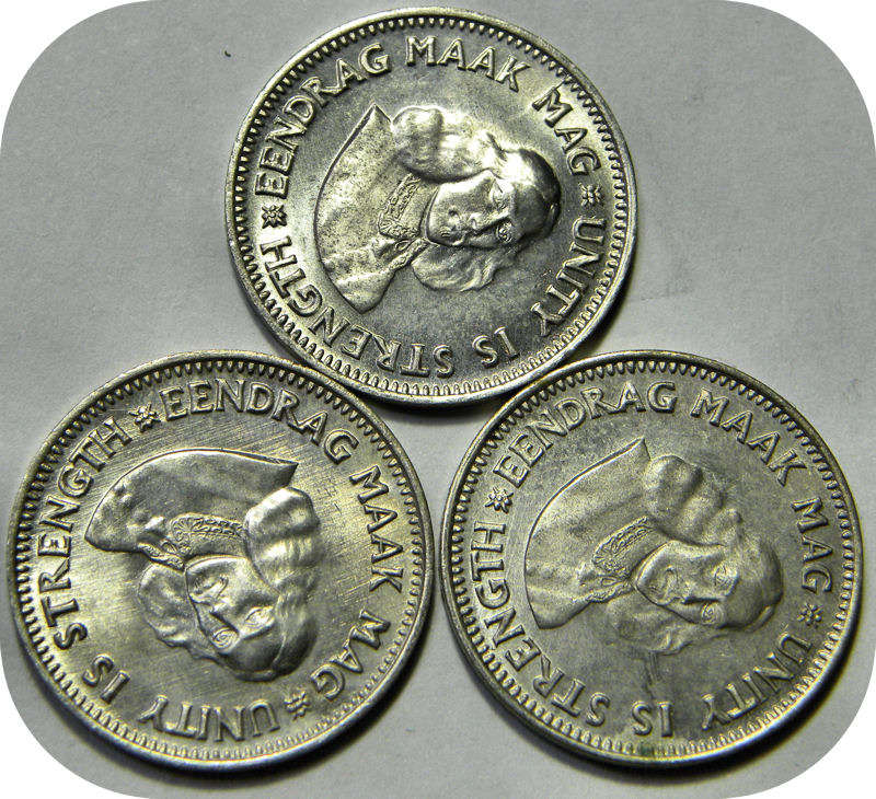 Top Grade RSA:  1963 2 ½c tickey in Brilliant UNC!  3 Specimens available.