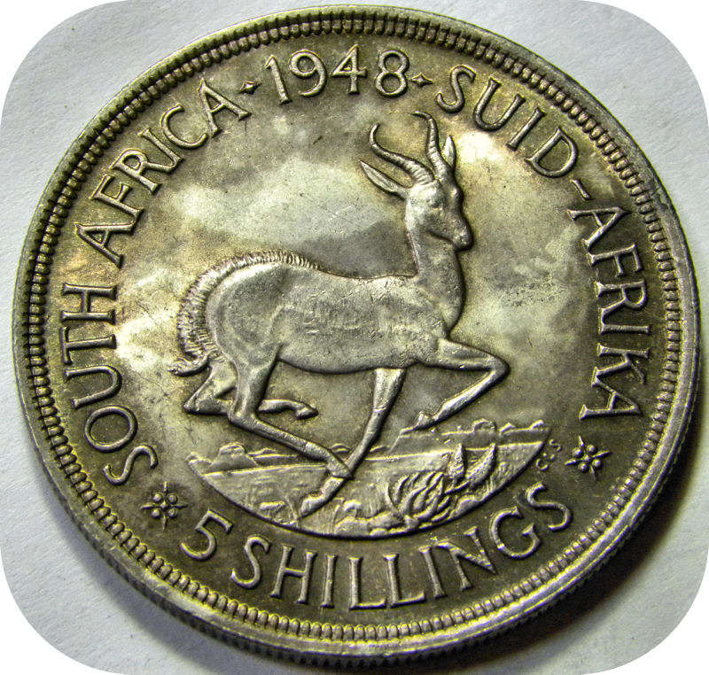 Top Graad SA Unie: 1948 Kroon 5/- in Brilliant UNC!!!