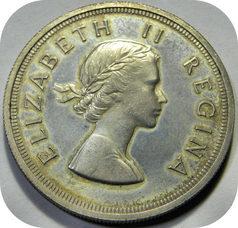 Top Graad SA Unie: 1954 Kroon 5/- in PROEF!!!