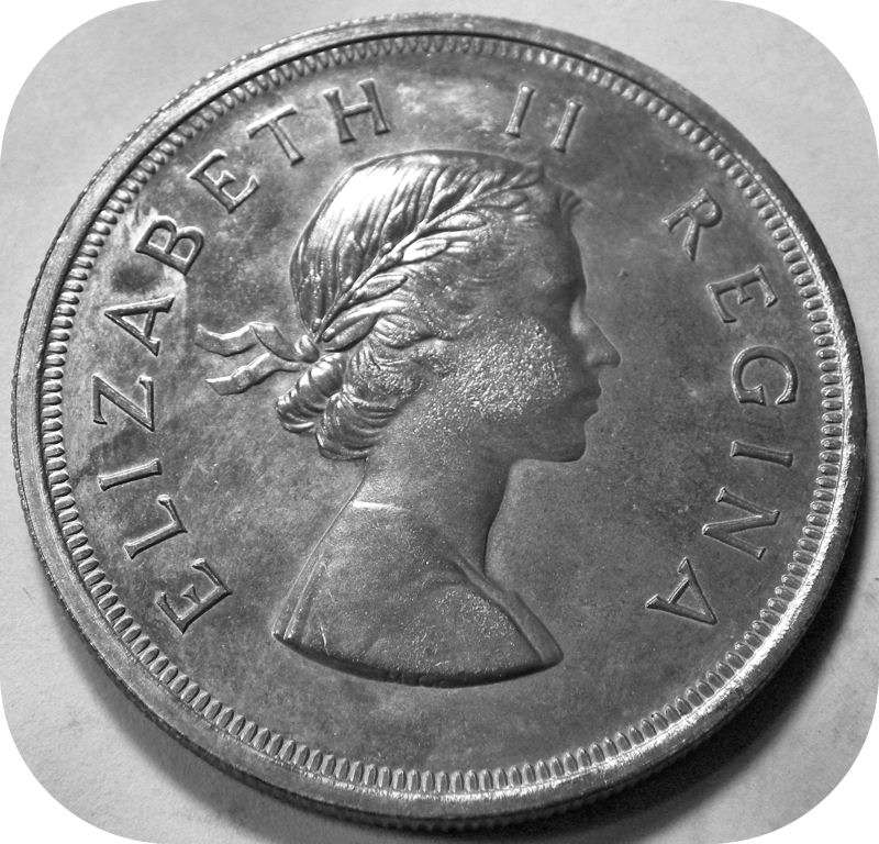 Top Graad SA Unie: 1956 Kroon 5/- in proef!!!