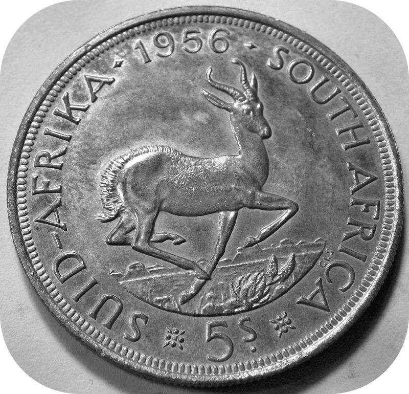 Top Graad SA Unie: 1956 Kroon 5/- in proef!!!