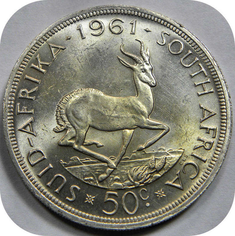 Top Graad RSA: 1961 Kroon 50c in Brilliant UNC!!!