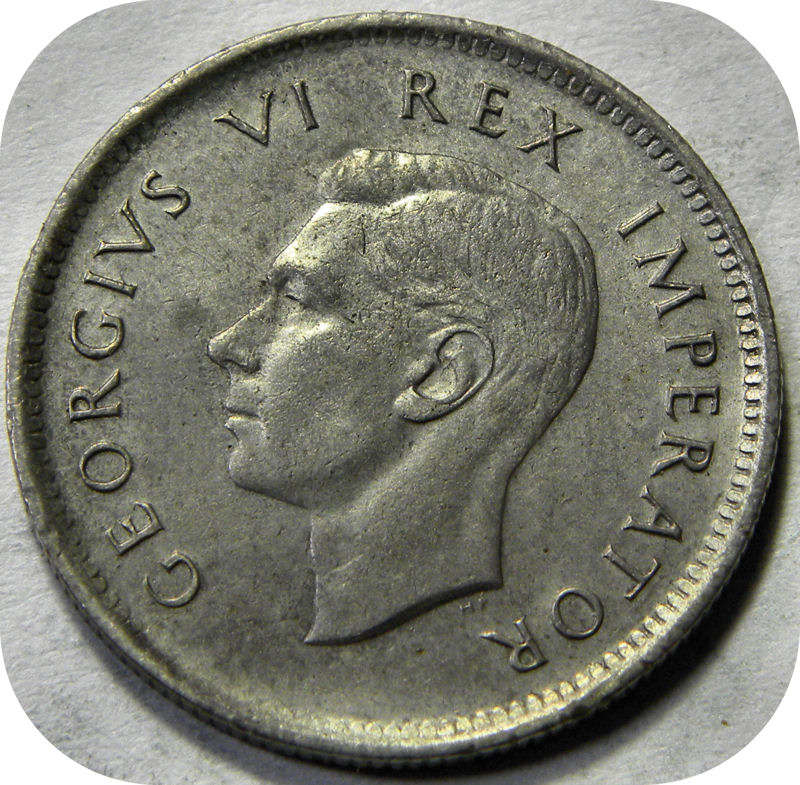Bargain SA Union:  Lustrous 1942 Sixpence 6d in A/UNC below R300!
