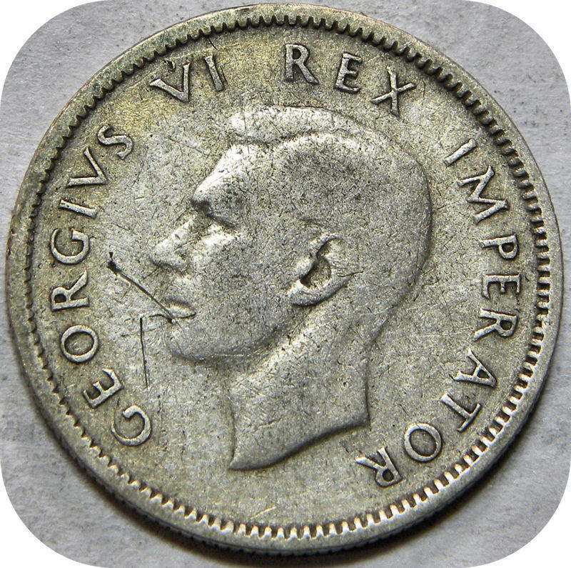 Bargain SA Union:  1947 Sixpence 6d below R30!