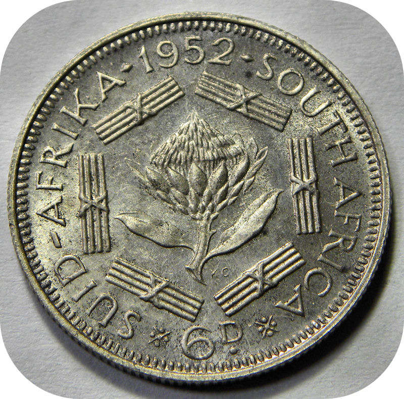 Top Grade SA Union:  1952 Sixpence in PROOF!