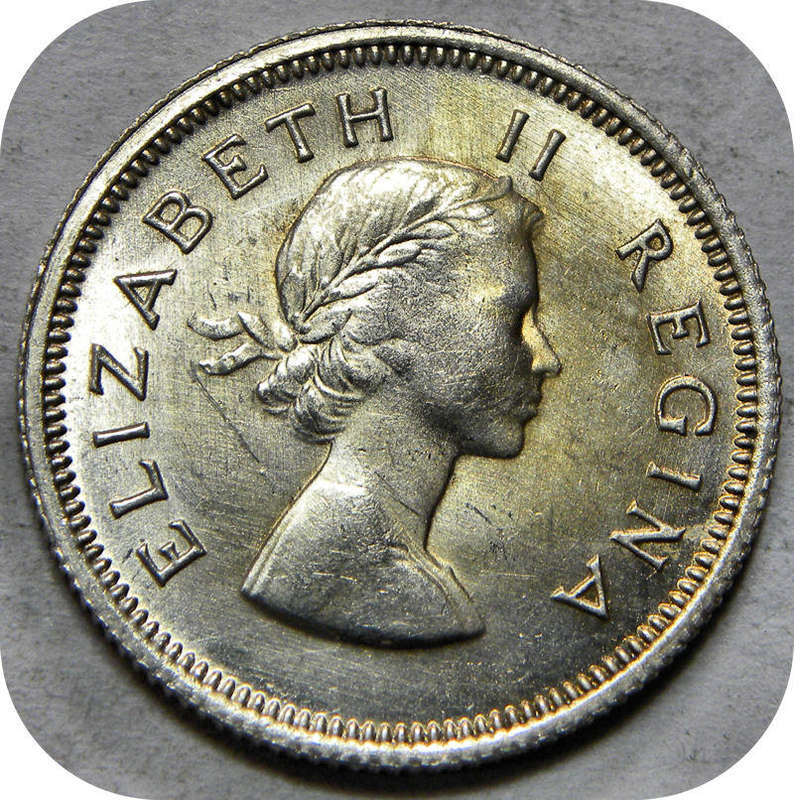 Top Grade SA Union:  1953 Sixpence in UNC!