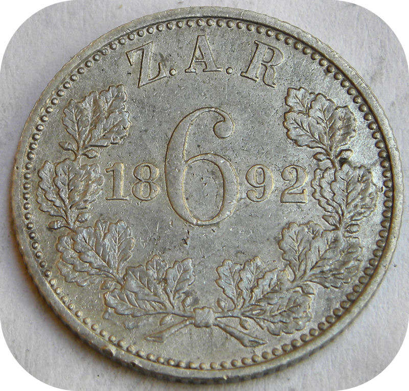 Top Grade Complete ZARs sixpence set:  Coin 1: 1892 6d @R1!!!