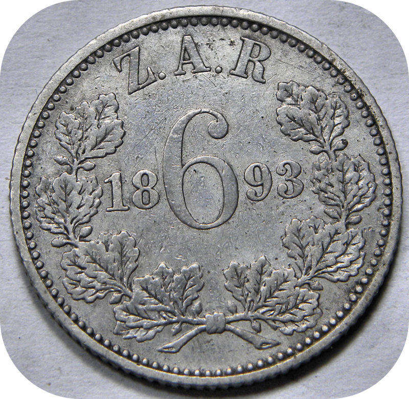 Winskoop ZARs: 1893 Sikspens 6d in AEF onder R500!!!