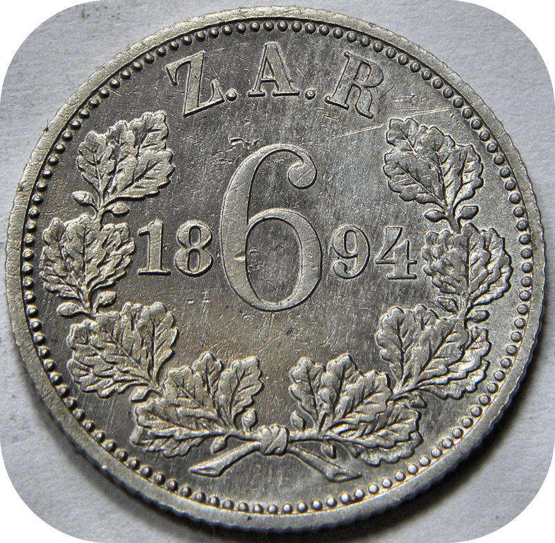 Winskoop ZARs: 1894 Sikspens 6d in EF+ onder R600!!!