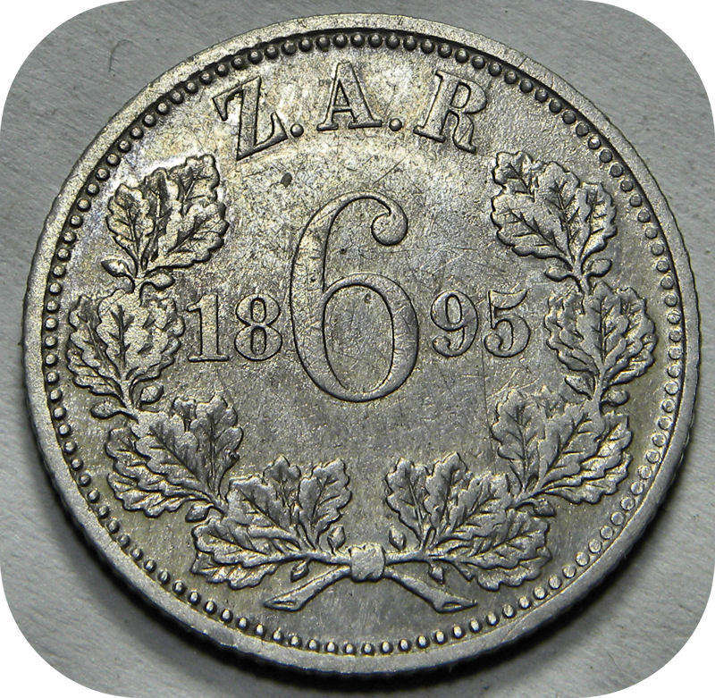 Top Graad ZARs: 1895 Sikspens 6d in AEF!!!