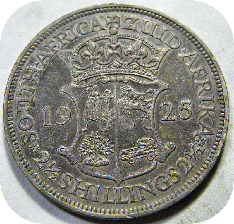 Bargain SA Union:  The rare 1925 Halfcrown in VF below R2000!!