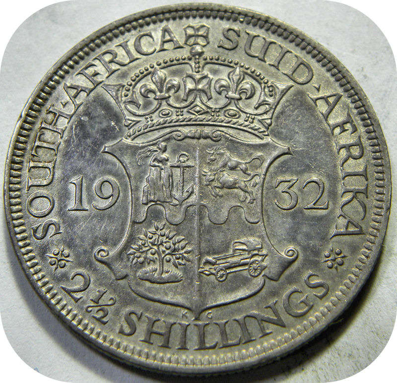 Top Grade SA Union:  1932 Halfcrown in Lustrous A/UNC!