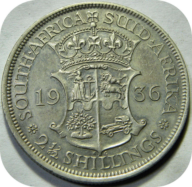 Top Grade SA Union: 1936 Halfcrown 2/6 in A/UNC!