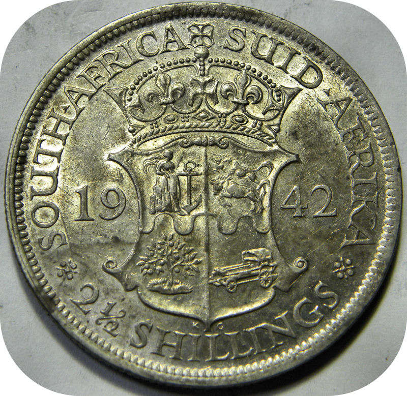 Bargain SA Union:  Lustrous 1942 Halfcrown below R300!