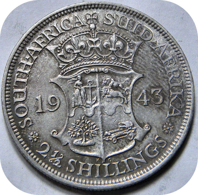 Bargain SA Union:  1943 Halfcrown below R300!!