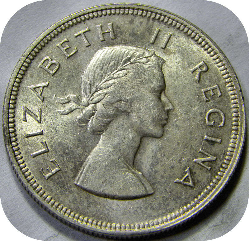 Top Graad SA Unie: 1953 Half kroon 2/6 in Brilliant UNC!!!