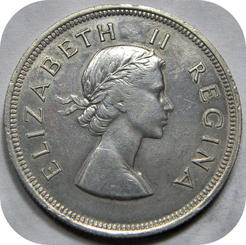 Winskoop SA Unie: 1956 Half kroon 2/6 onder R200!!!