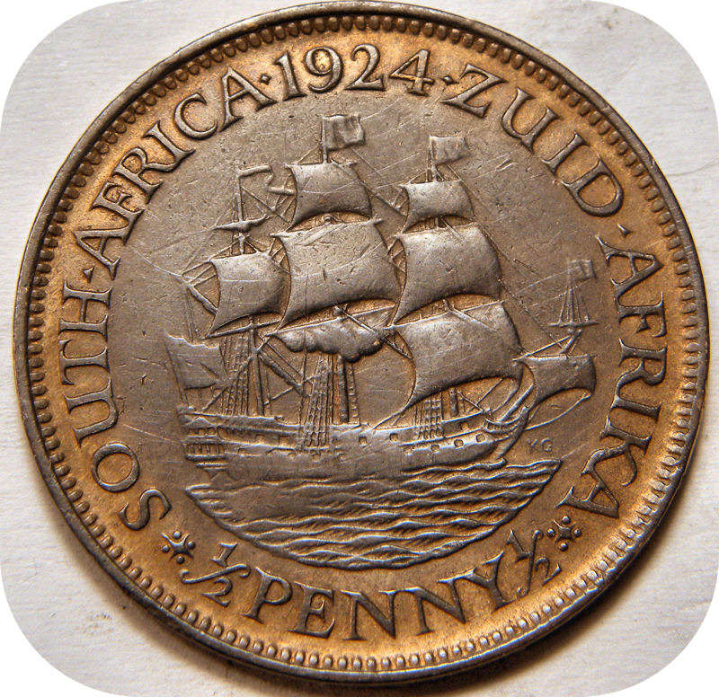 Bargain SA Union: Lustrous 1924 Half Penny below R300!