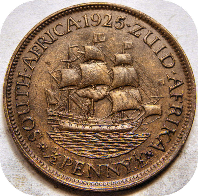 Top Grade SA Union: The RARE 1925 Half Penny in A/UNC below R600!