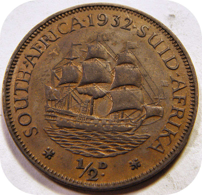 Top Graad SA Unie:  1932 Half Pennie 1/2d in EF!!
