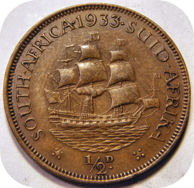 Top Grade SA Union:  The rare 1933 Half Penny in A/UNC!!
