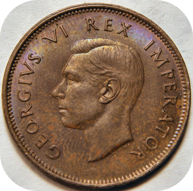 Top Grade SA Union:  1942 Half Penny in lustrous Brilliant UNC!