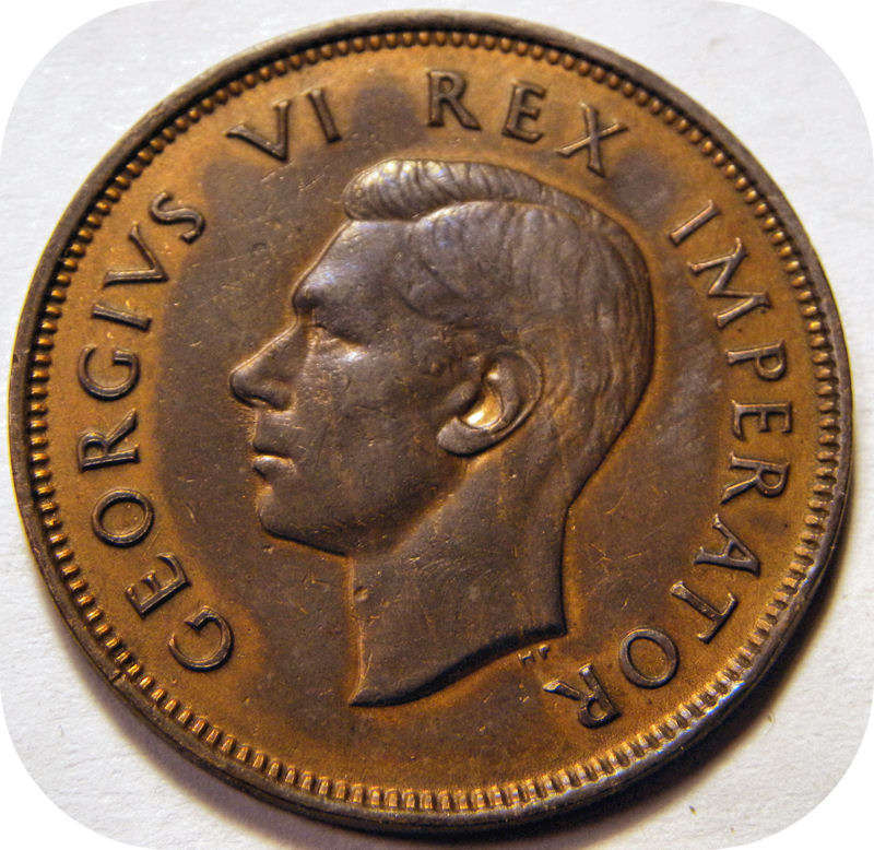 Bargain SA Union: 1943 Half Penny in Lustrous AEF below R40!!