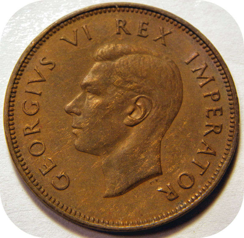 Top Grade SA Union: 1943 Half Penny in A/UNC!!