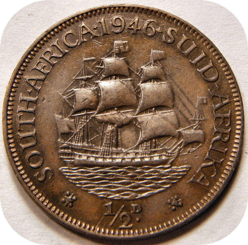 Winskoop SA Unie: 1946 Half Pennie 1/2d onder R70!
