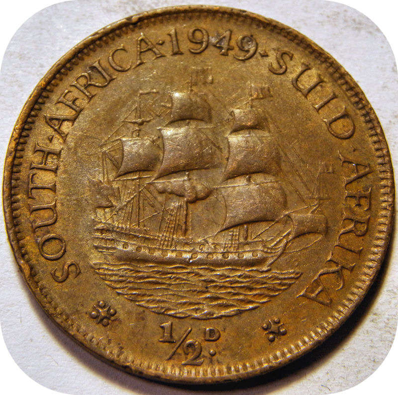 Top Grade SA Union: 1949 Half Penny in EF!!!